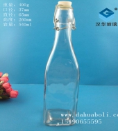 500ml方形卡扣玻璃酵素瓶